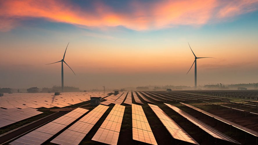 Canadian energy infrastructure at sunset